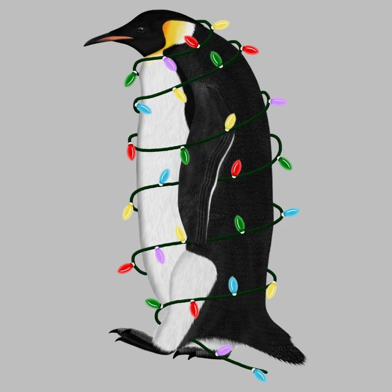 Penguin String Lights Christmas Bird Cap