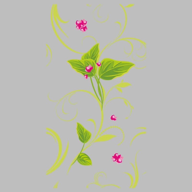 Branche avec des fleurs roses