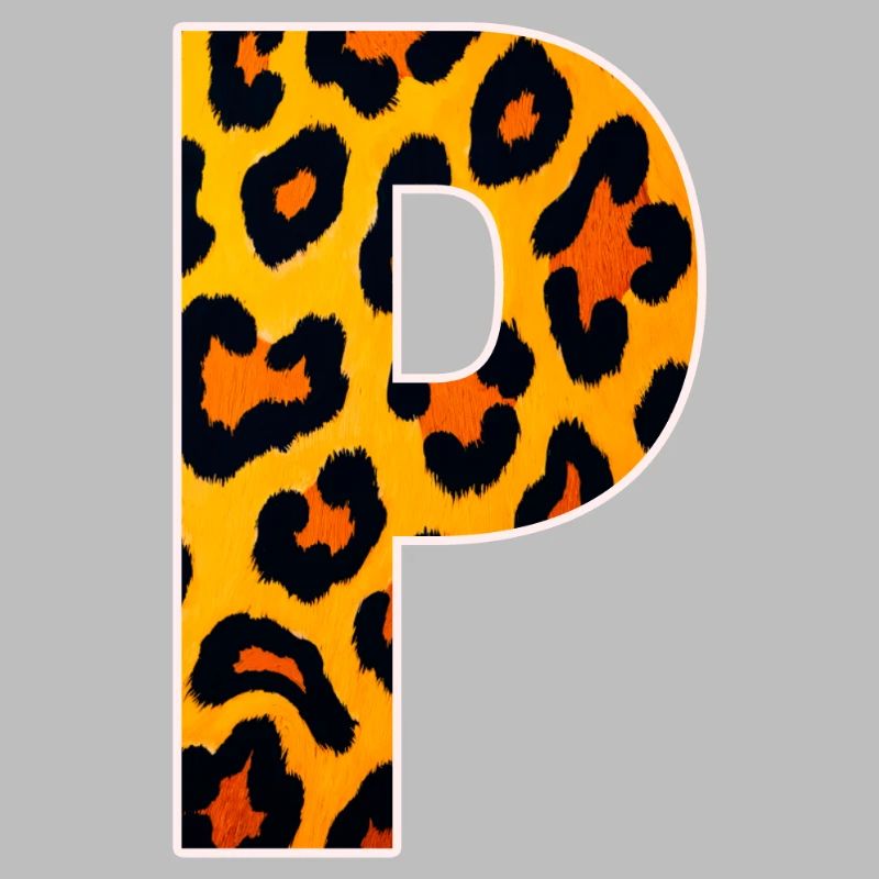 Leopard_Buchstabenmuster_ _P