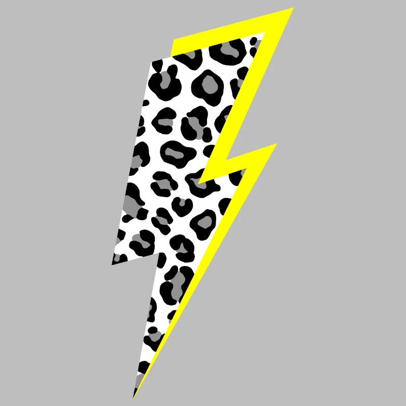 Lightning Leopard Pattern with Neon Yellow Shadow