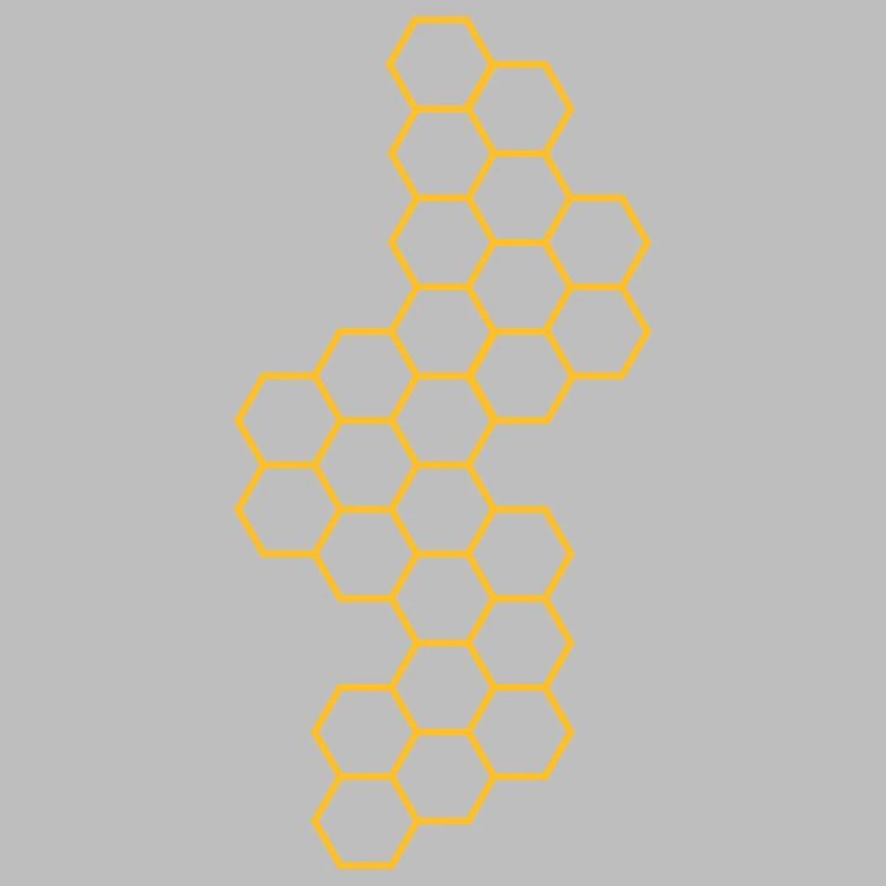 contour version honeycomb pattern