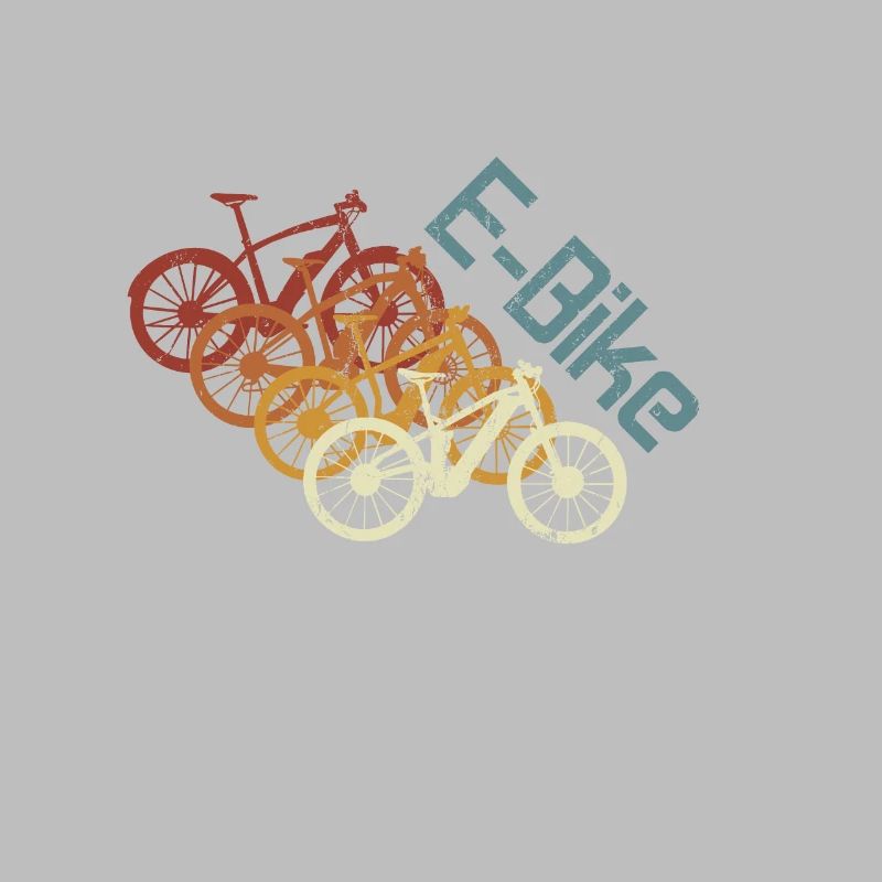 E-Bike, E-VTT, Retro coucher de soleil E-Biker