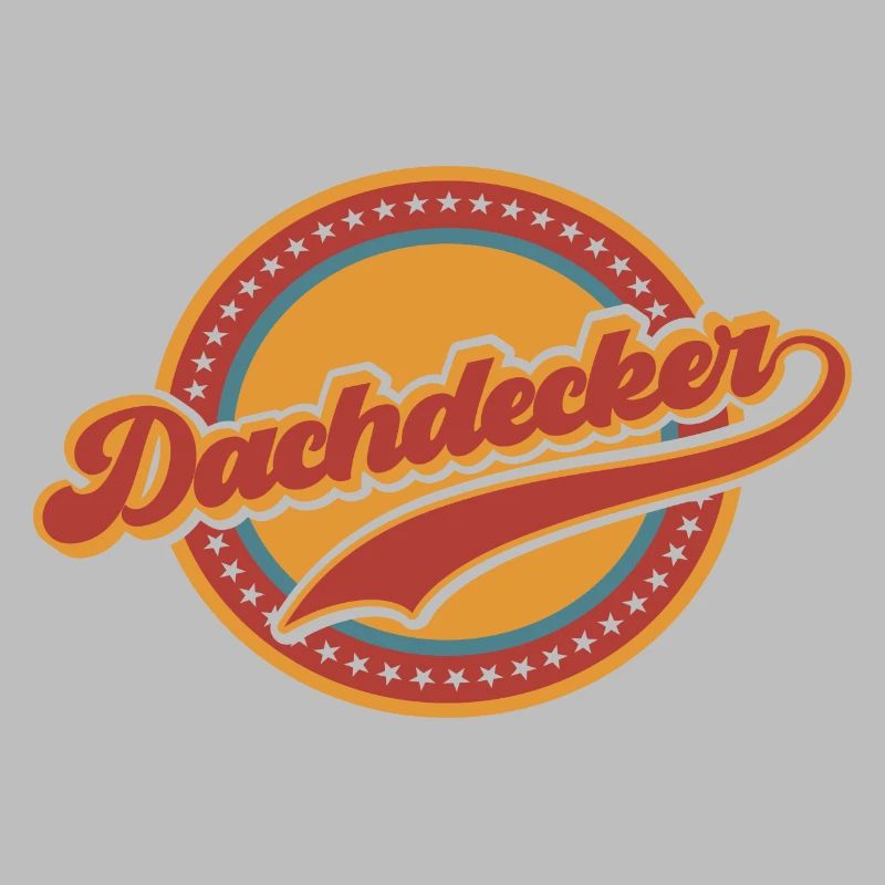Dachdecker Dachdecken Handwerker Beruf Vintage
