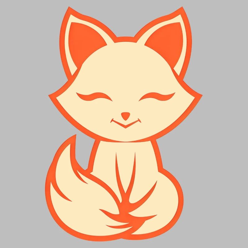 Fox logo, simple fox design
