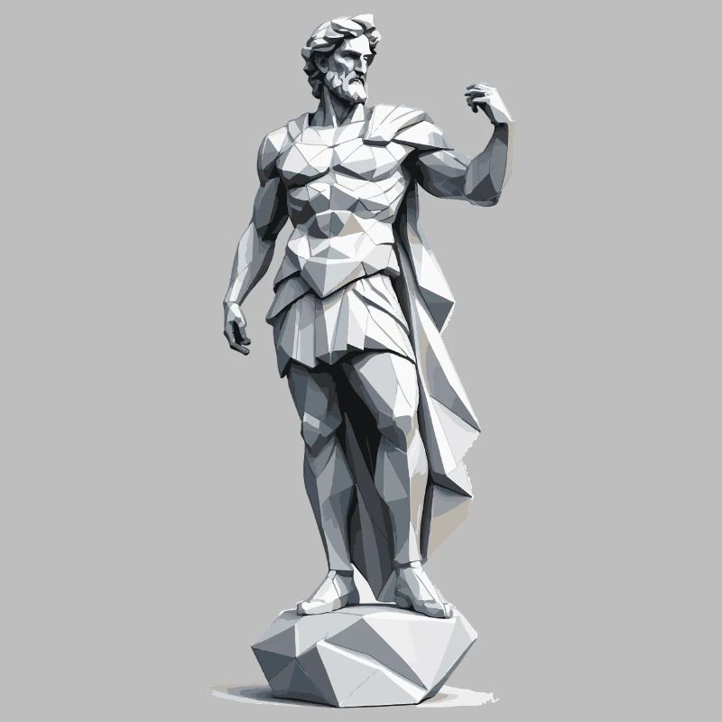 Griechischer Gott - Low Poly Design