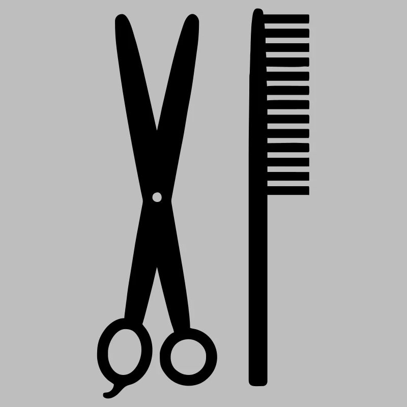 Peigne et ciseaux - coiffeur