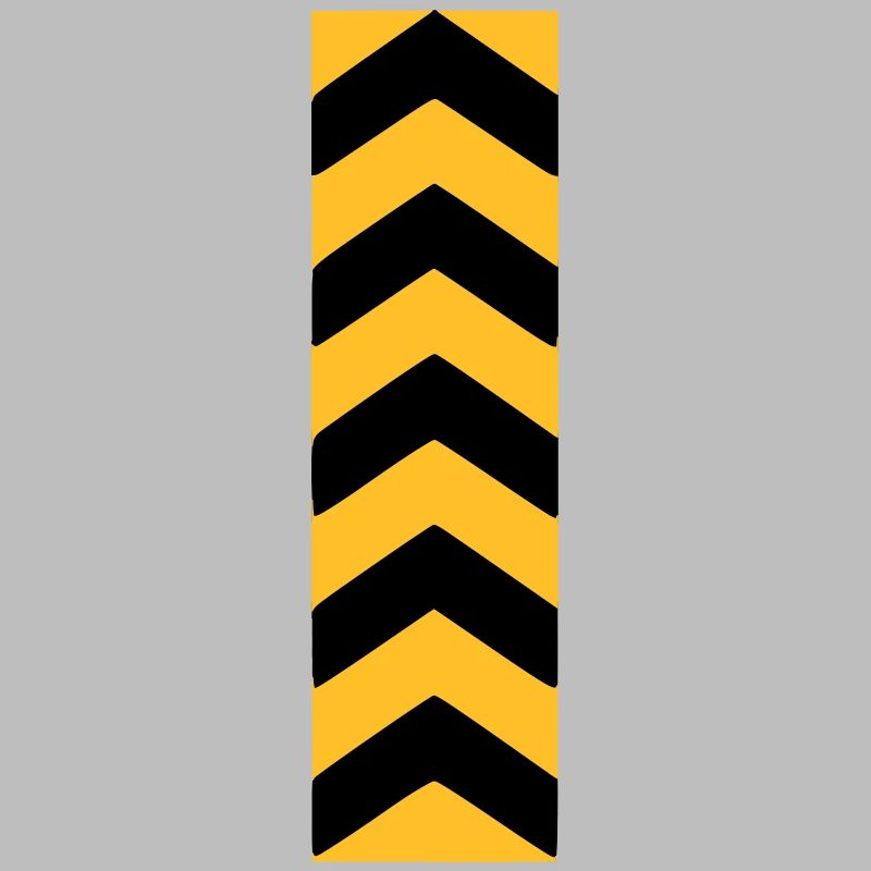 CAUTION TAPE - BANDE DE BLOCAGE - ARROW - YELLOW BLACK