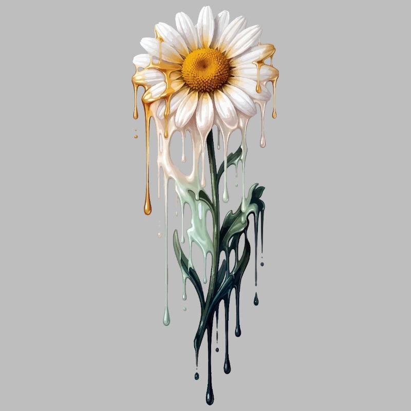 Daisy mit tropfender Farbe