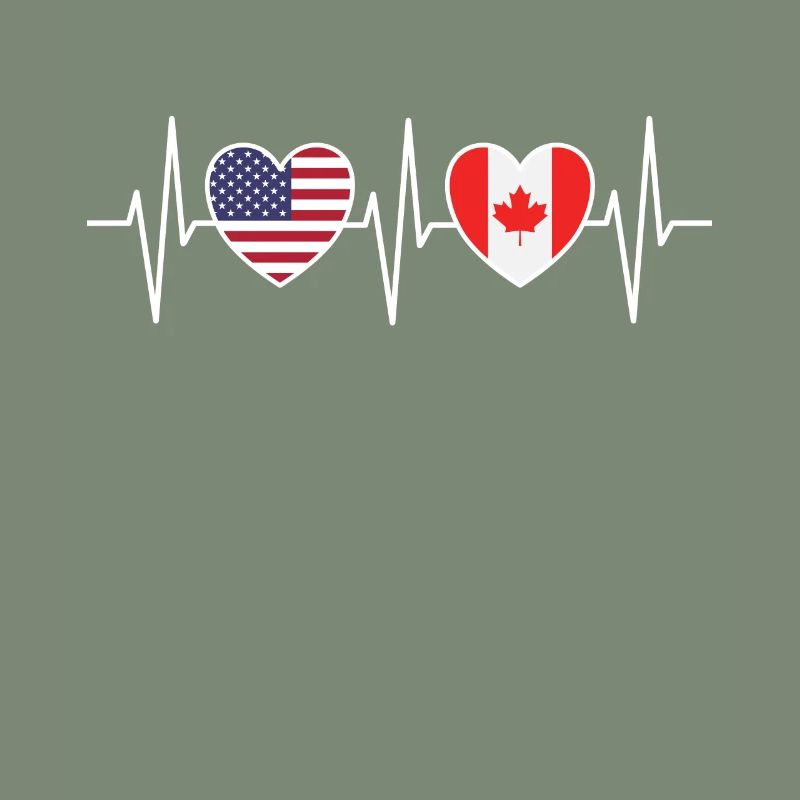 Drapeaux des États-Unis et du Canada Drapeau canadien