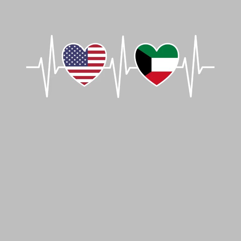 Drapeaux des États-Unis et du Koweït