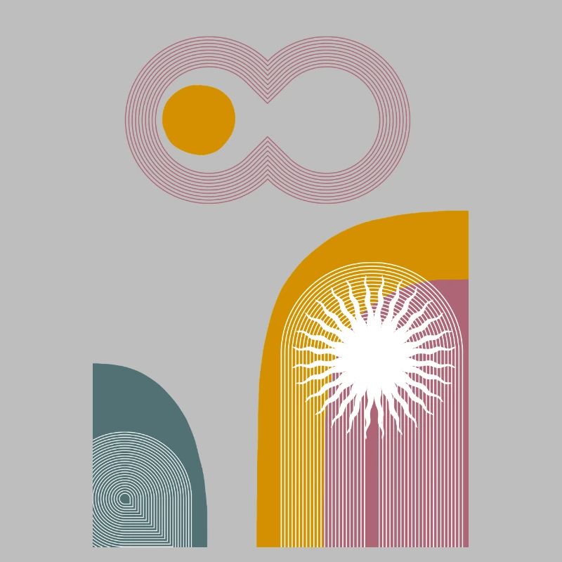 Graphique abstrait Pink Infinity Sun