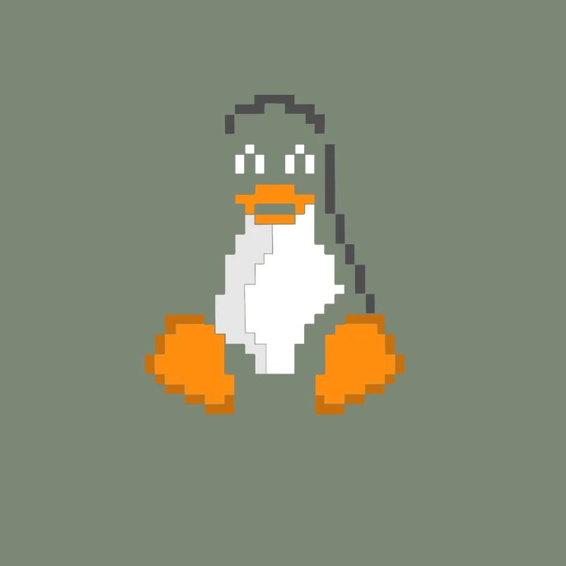 Linux Pinguin Pixel Art Sys Admins Computer Hacker