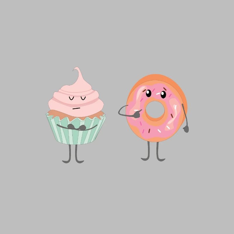 Conception de scènes de beignets et muffins