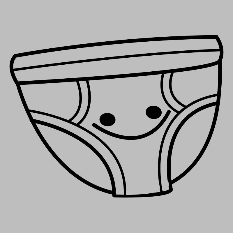 Glückliche Comic Unterhose