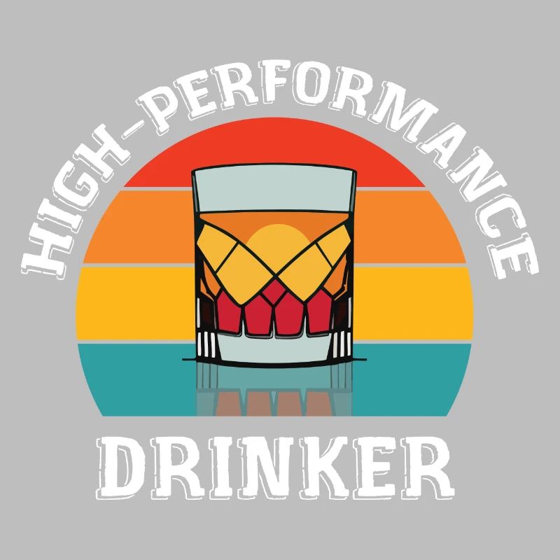 High-Performance Drinker Whiskey Glass Retro Tee