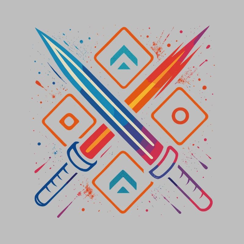 Gaming Schwerter Neon