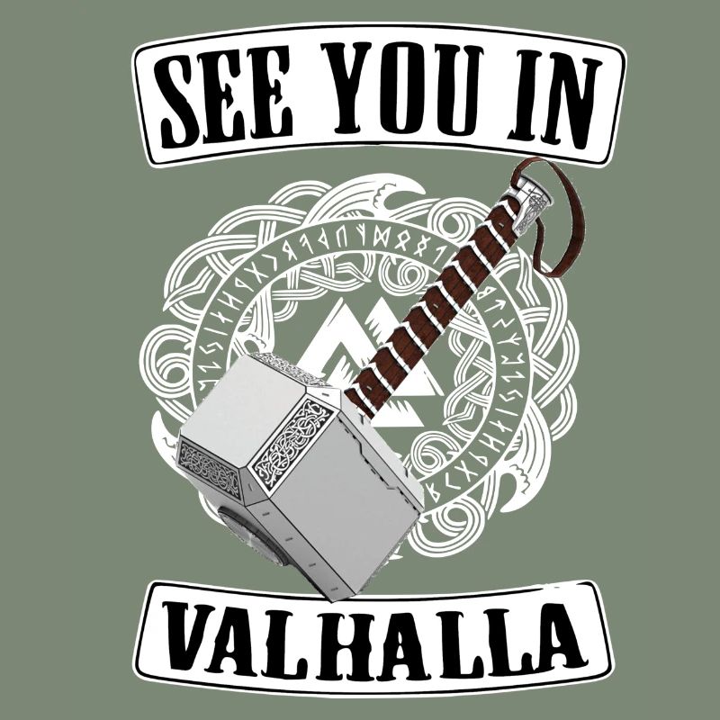 Wikinger Walhalla Runen Thor Hammer
