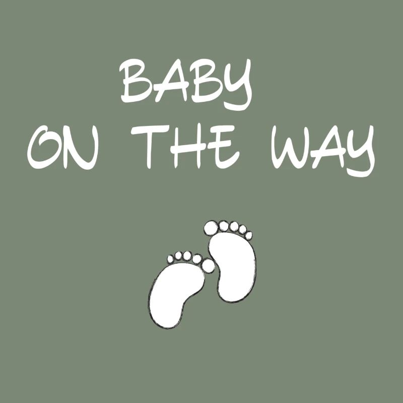 Empreintes de pas de bébé en route
