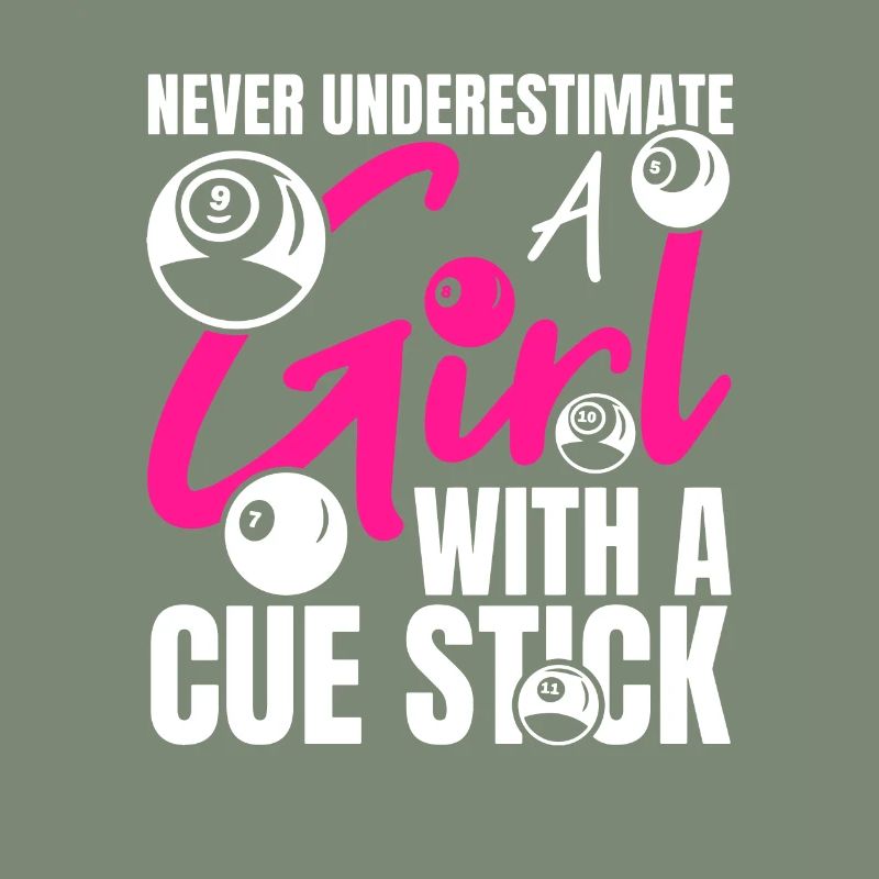 Mädchen mit Billardqueue