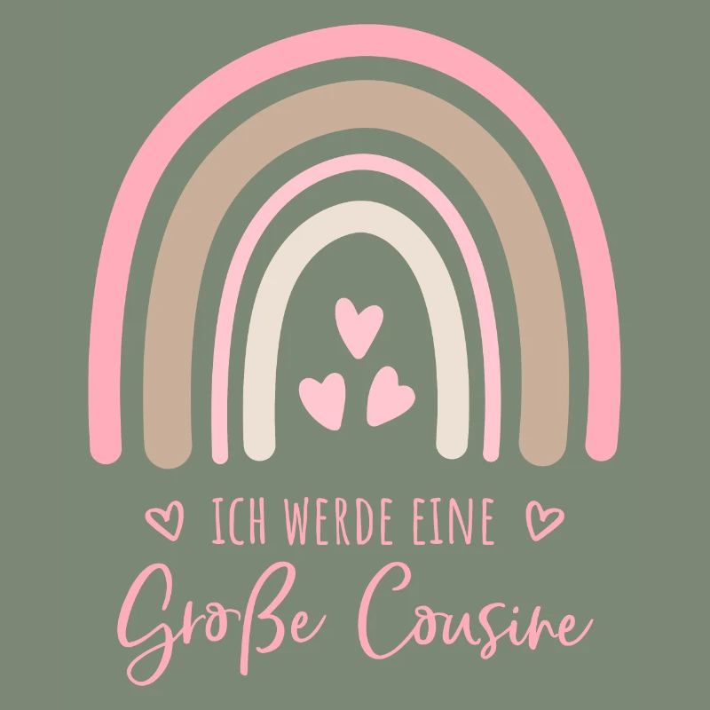 Ich werde eine große Cousine Boho Regenbogen