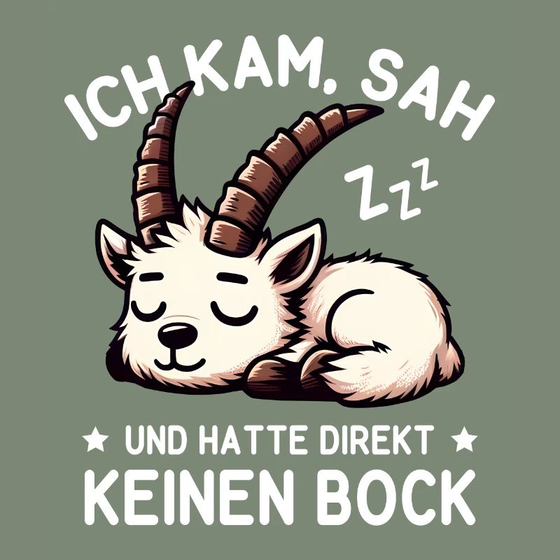 Süßer schlafender Steinbock hat null Bock