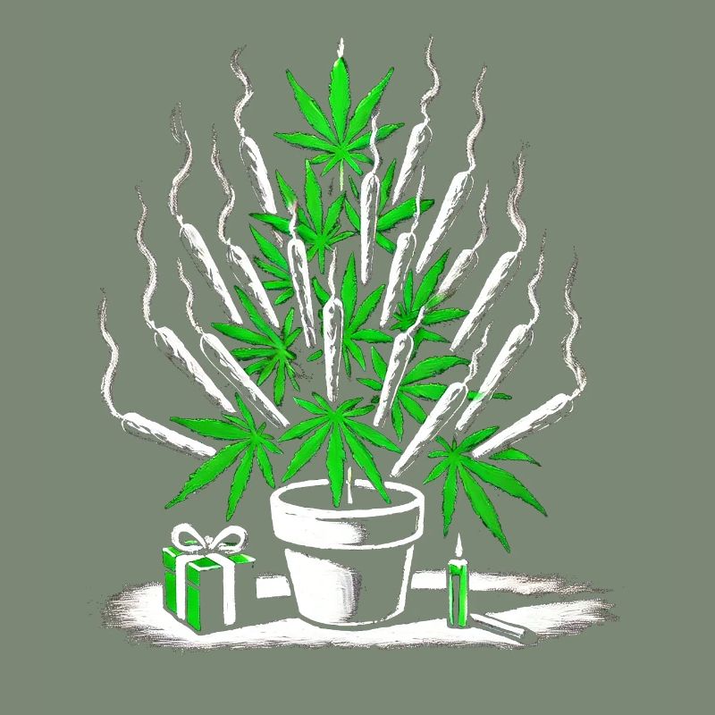 Joint Weed Tree – Design Créatif de Vacances au Cannabis