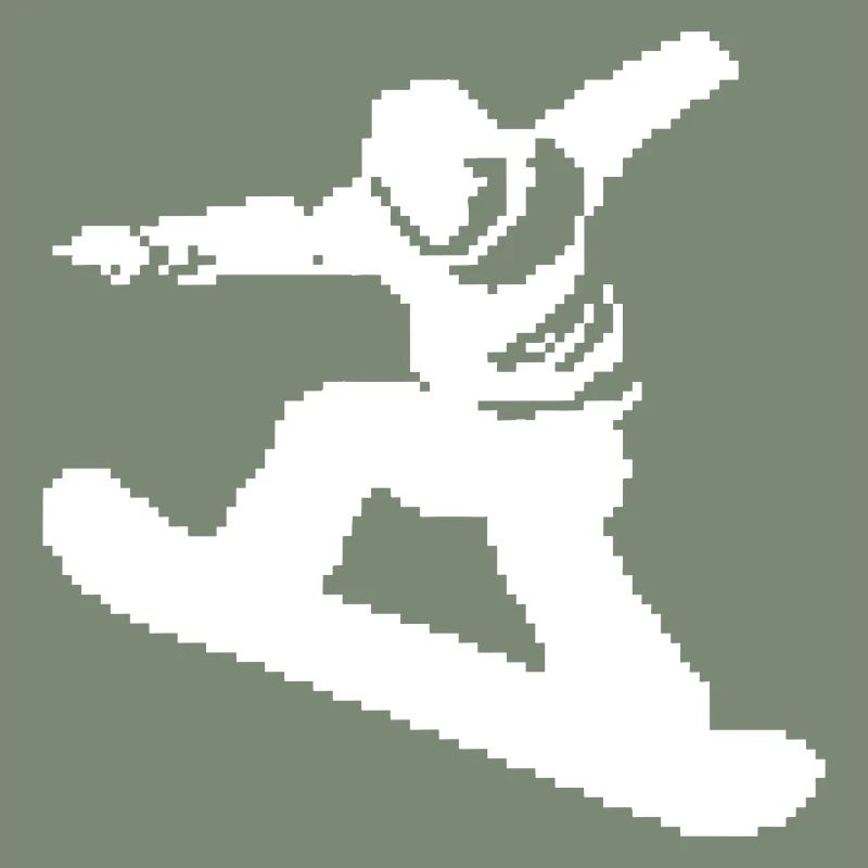 Graphique Pixel Snowboarder