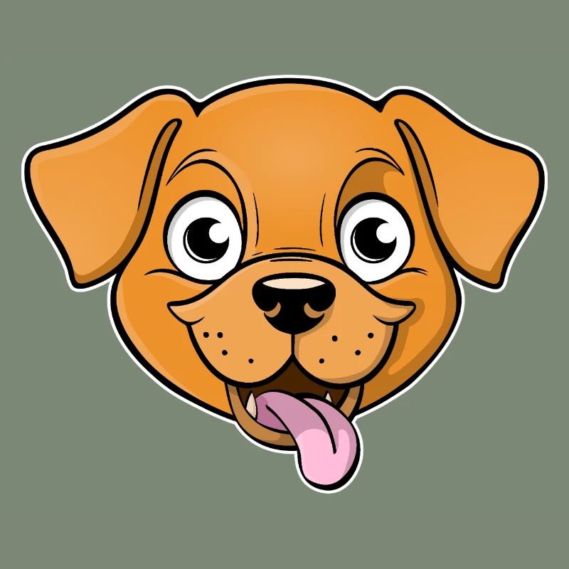 Image joyeuse de la tête d’un chien