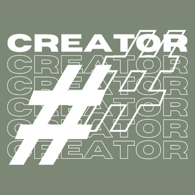 Creator-Hashtag-Typografie