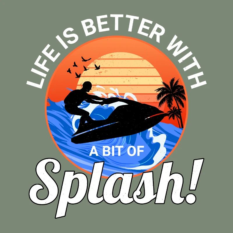 Splash Lover Ocean Sunset Jetski Style