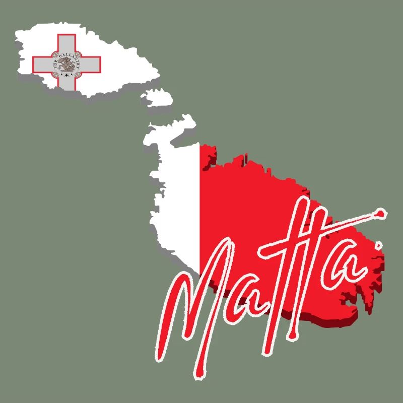 Drapeau de Malte, carte de Malte