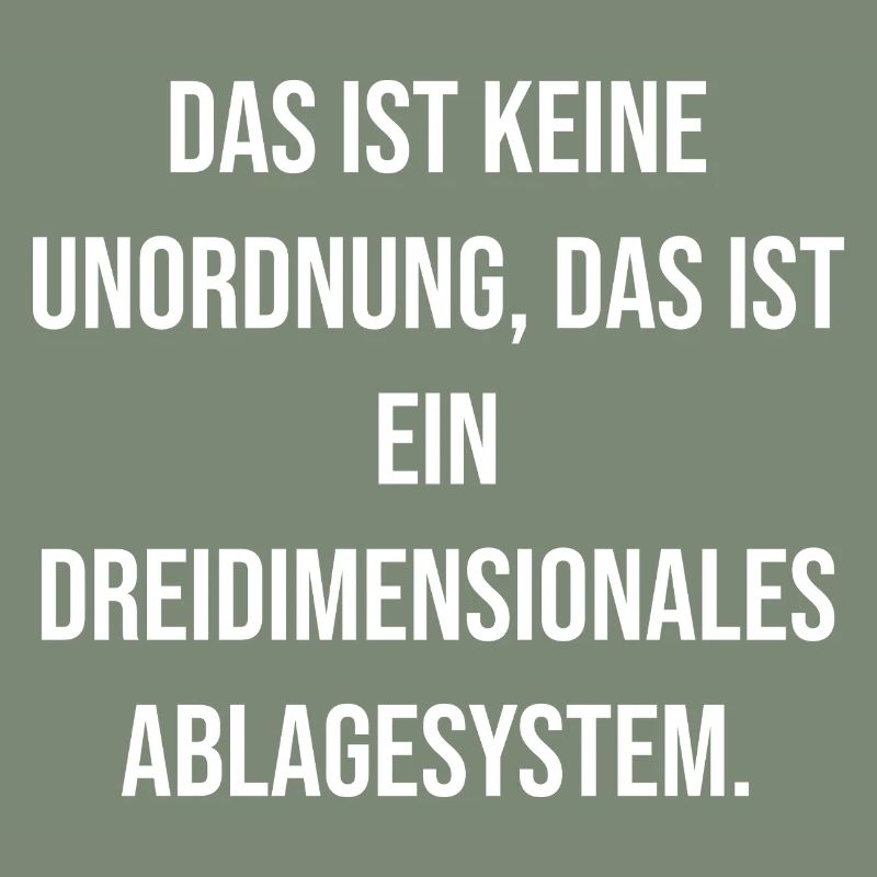 Dreidimensionales Ablagesystem Spruch