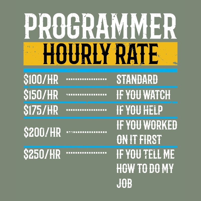 Programmeur Funny Taux horaire