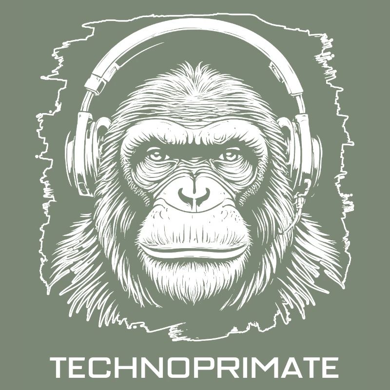 Techno Primate Casque Ape Art #6 Blanc