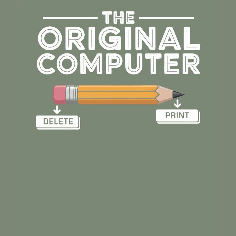Der Original Computer – Bleistift Delete & Print