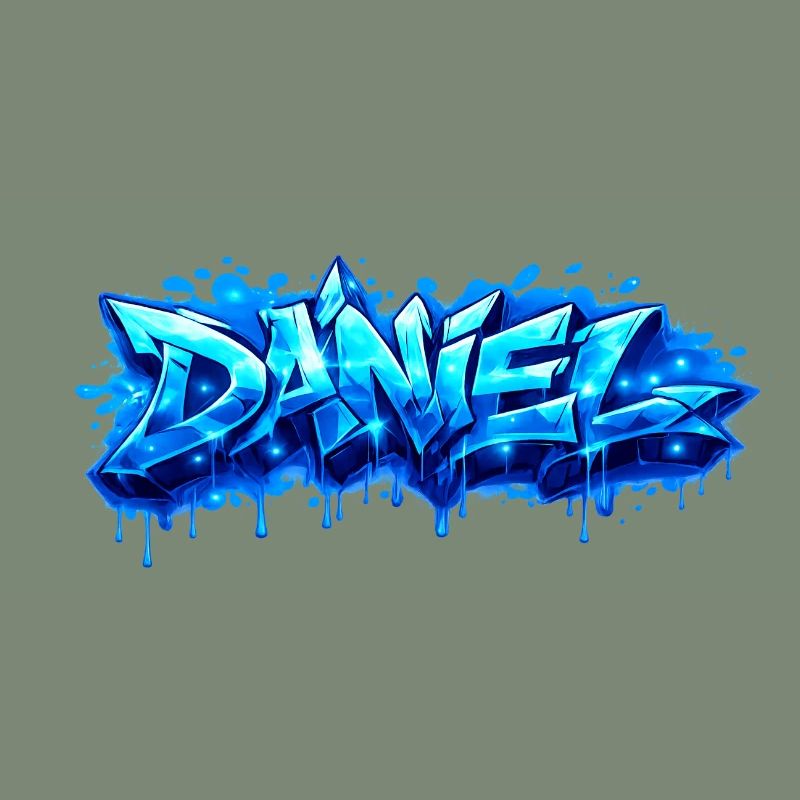 Graffiti  DANIEL Prénom cadeau idéal imprimable 