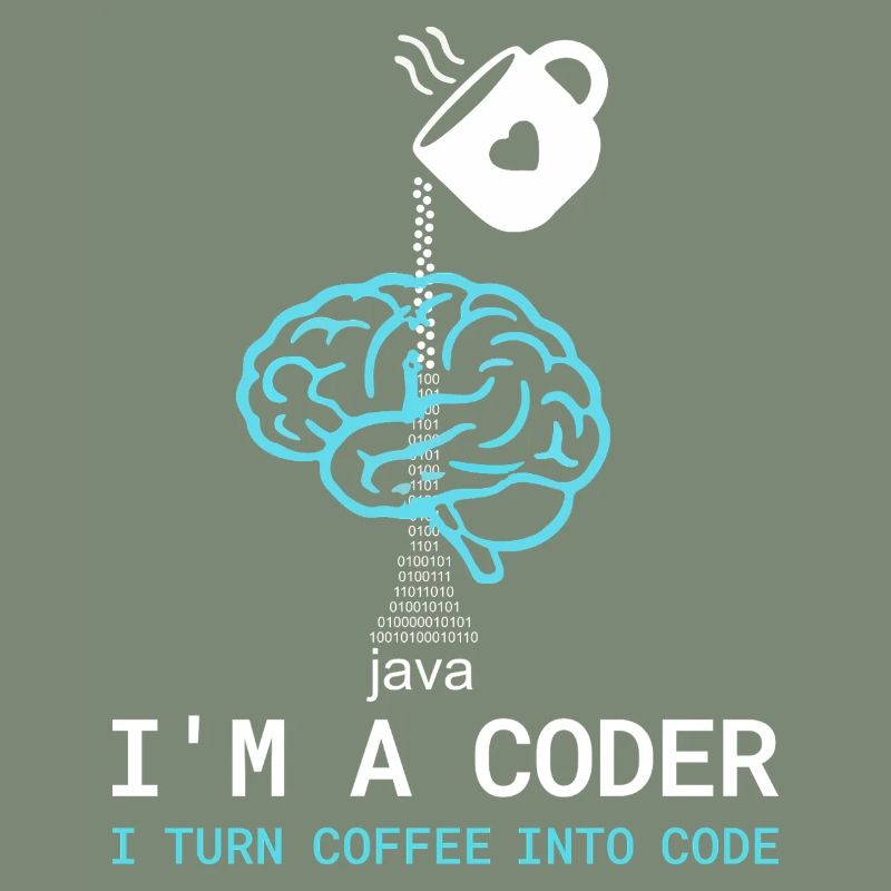 Coder T-Shirt: Coffee into Code – Nerdy Programmie
