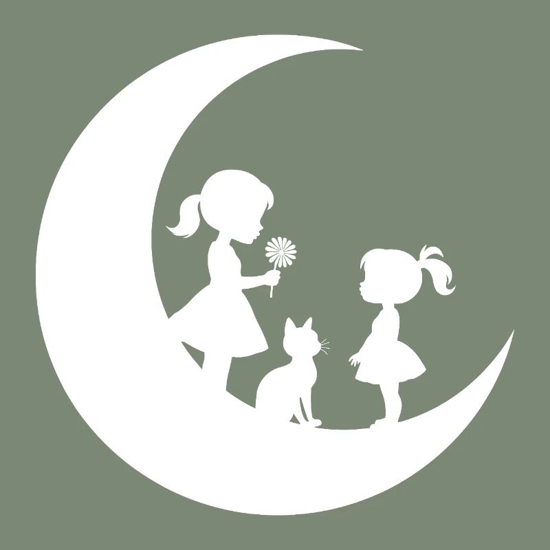 Silhouette de la Fêle Fleur sur la Lune