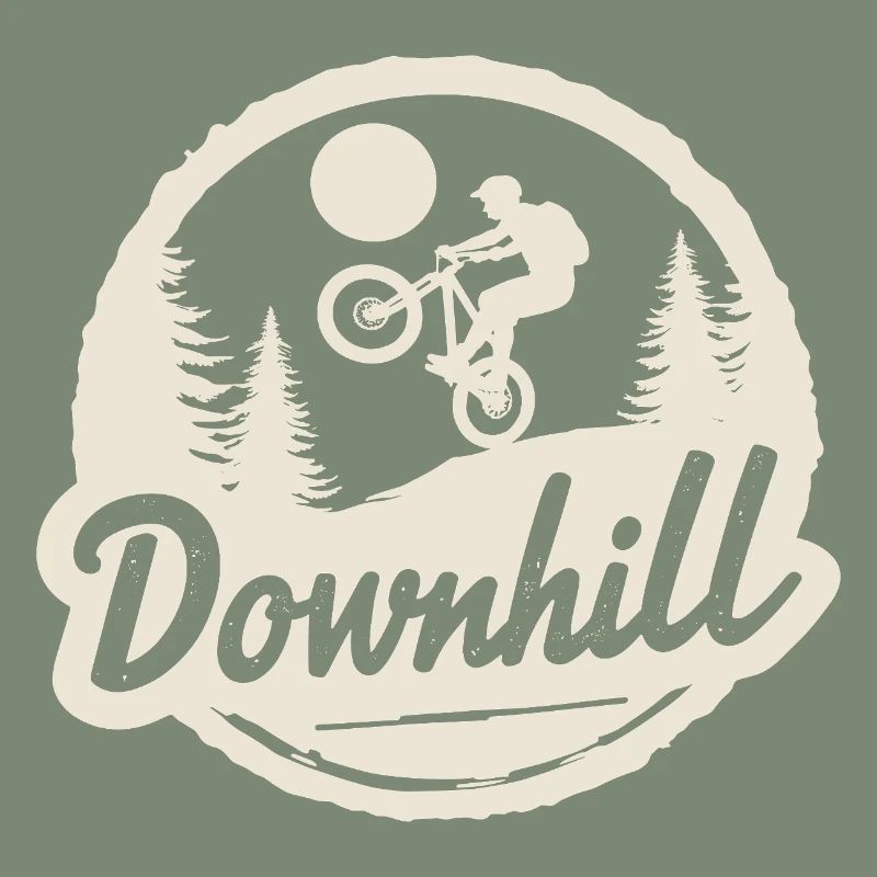 Aventure de VTT en descente dans la forêt