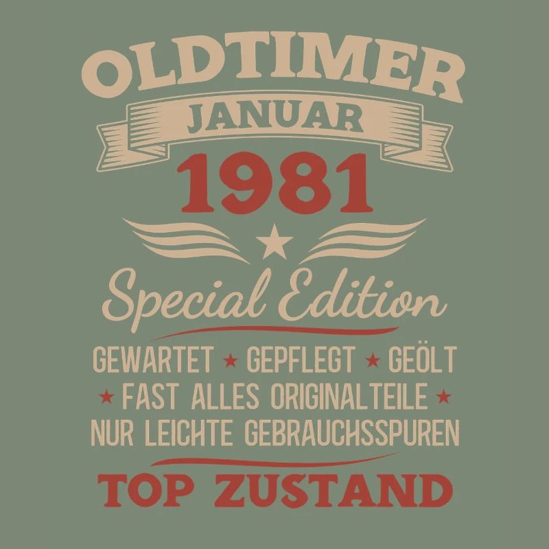 45. Geburtstag Geschenk Oldtimer Januar 1981