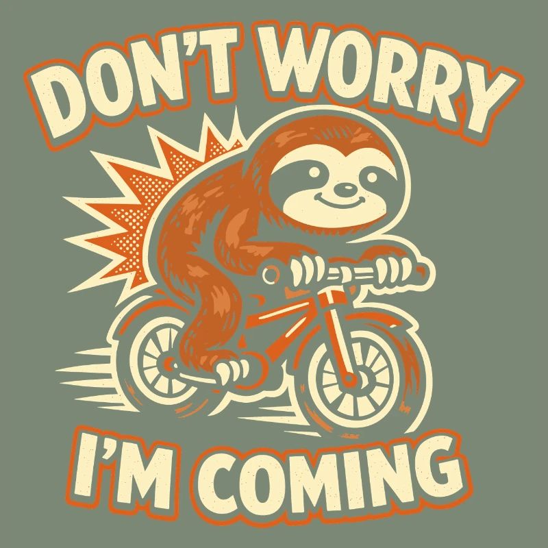 Sloth Bicycle Funny Gift Cute