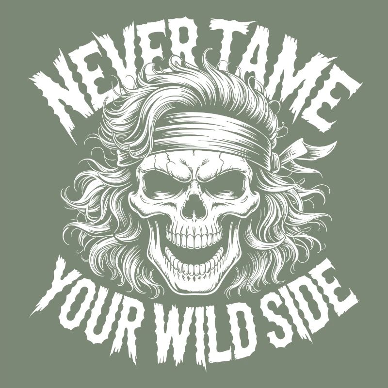 Wilde Seite Schädel-Design