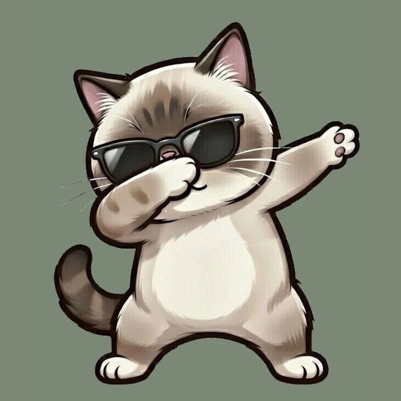 Dabbing Ragdoll Katze