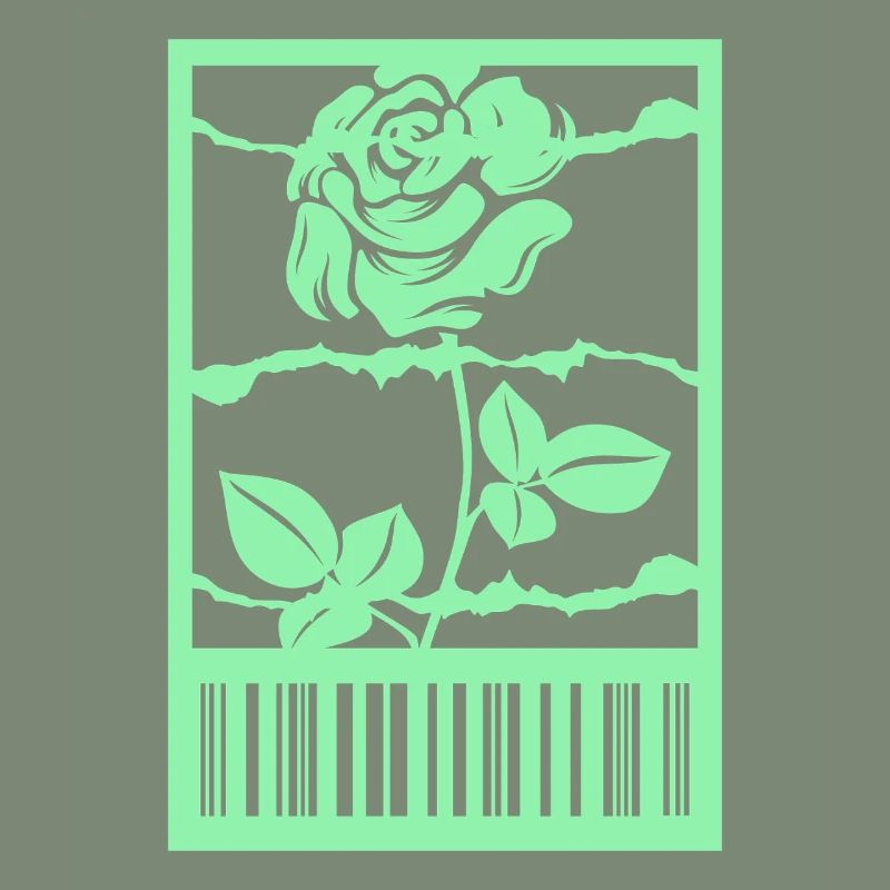 Gothic Rose Stacheldraht Strichcode Urban Style