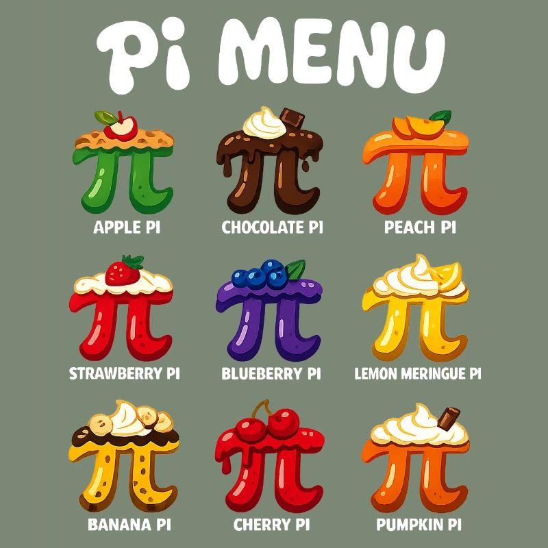 Pi Menu Mathématiques Conception de gâteau Pi Day
