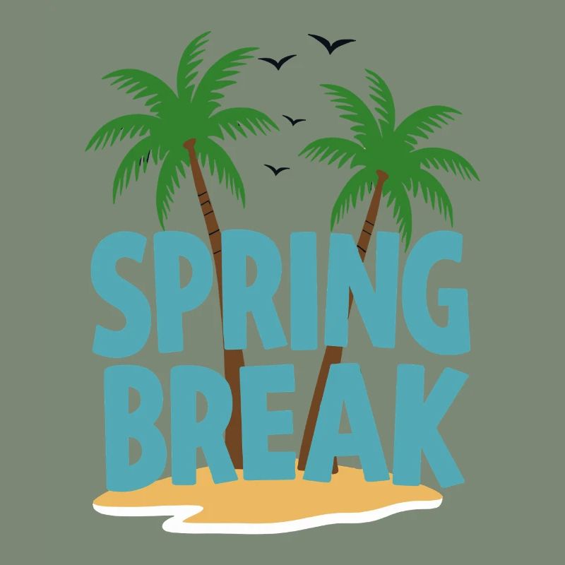 Spring Break Palm Trees Beach