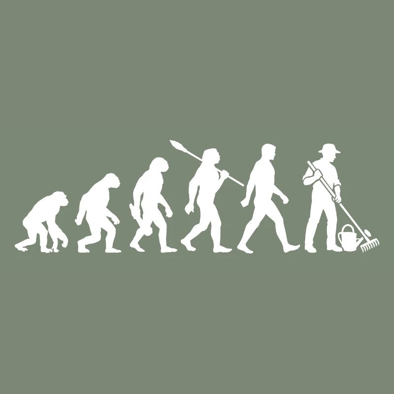 Evolution - Gärtner - Garten - Gartenarbeit