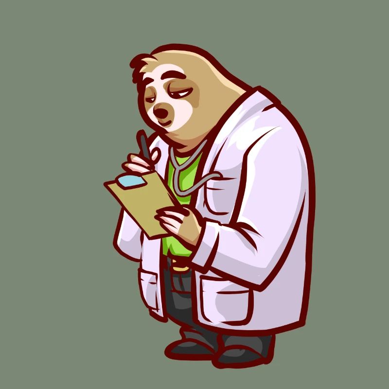 Faultier Arzt oder Doktor Ärzte Geschenk
