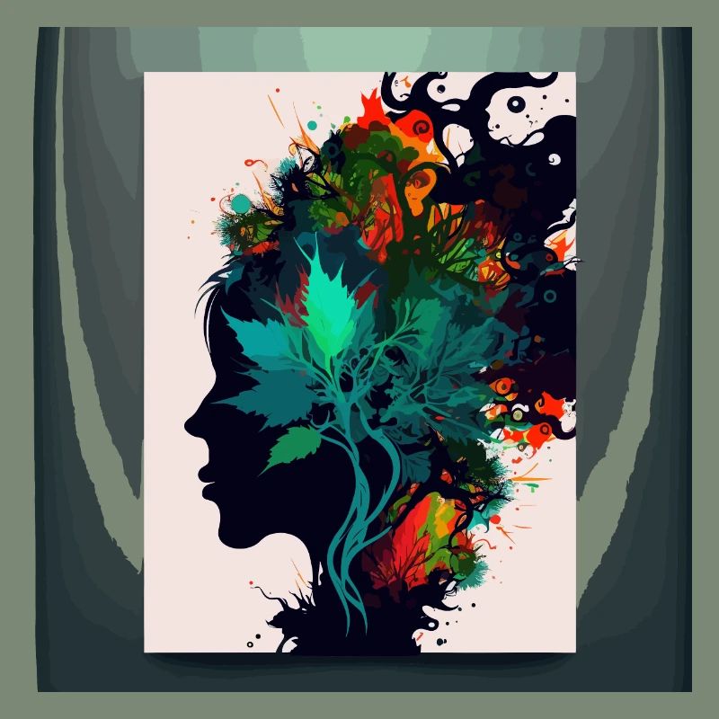 Cool Weed Head: A Psychedelic and Abstract Artwork