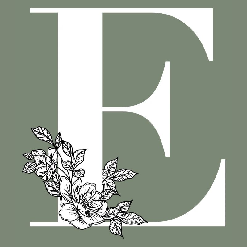 Lettre E Fleur